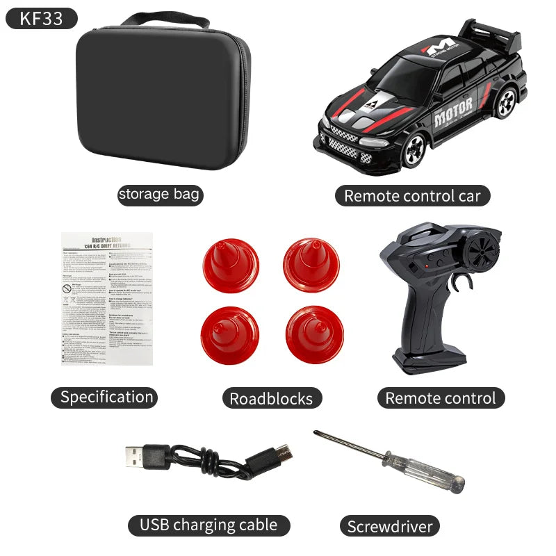 2025 KF20 1:64 Drift RC Car 4-Wheel Remote Control Racing Toy
